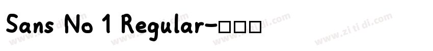Sans No 1 Regular字体转换